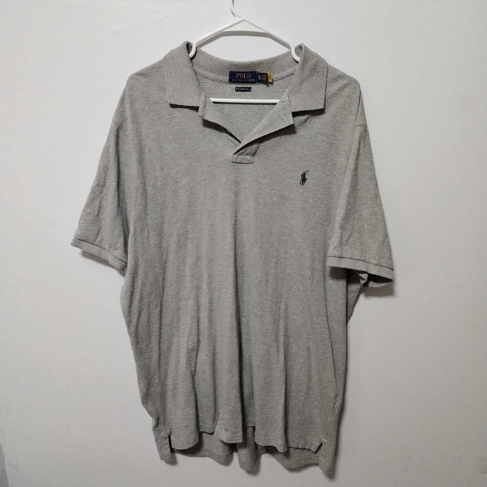 Ralph Lauren Polo Shirt Mens XL Gray Green Pony Golf Casual Short Sleeve